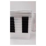 IRIS USA Weathertight Plastic Storage Bin Tote Organizing Container with Durable Lid and Seal and Secure Latching Buckles, Clear, 19Qt (6 count)