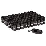 Amazon Basics Unscented Standard Dog Poop Bags with Dispenser and Leash Clip, 13 x 9 Inches, Black - 60 Rolls (900 Bags)