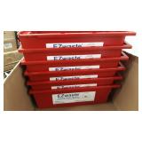 EZwaste Secondary Container Spill Basin, Safety Tray for 1L-10L (1 to 2.5 Gallon) Carboys, Bottles, and DOT Waste Containers, (Pack of 6)