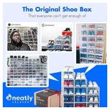 Shoe Organizer Shoe Storage - Shoe Boxes Clear Plastic Stackable, Plastic Shoe Box. Sneaker Shoe Containers, Shoes Organizer for Closet Organizers and Storage Bins, Shoe Cubby (X-Large)
