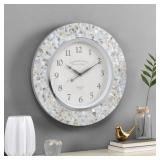 FirsTime & Co.Â® Vivien Ivory Pearl Mosaic Clock, American Crafted, Ivory Pearl, 19.5 x 1.75 x 19.5 in, (31152)