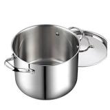 Cooks Standard 8-Quart Classic Stainless Steel Stockpot with Lid, 8-QT, Silver