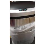 stainless steel trash can