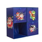 Idea Nuova Ryans World Collapsible Soft Storage Cubby with 3 Collapsible Cubes, Blue (WK980823)