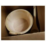 Navaris Wooden Sauna Bucket with Ladle - Essential Spa Accessory for Steam Room with 1.3 Gallon Pine Wood Bucket, Plastic Liner, Ladle, Sand Timer