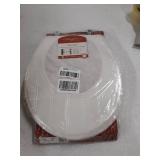MAYFAIR 29CPA 000 Beadboard Toilet Seat with Chrome Hinges will Never Loosen, ROUND, Durable Enameled Wood, White