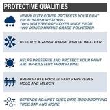 Budge B-1201-X2 1200 Denier V-Hull Fishing Boat Cover Gray 14