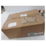 3 tier retail glass with gold tone metal frame