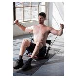 Core Max PRO with Resistance Bands Abs and Total Body Smart 8 min Workout & Cardio Machine, Red/Black