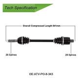 SCITOO CV Joint Half Axle Drive Shaft Assembly fit for 2010-2018 for Polaris Ranger Crew 400 500 800 EV Midsize LIION Rear Left Right 1332692