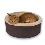 K&H Pet Products Thermo-Kitty Heated Pet Bed Small Mocha 16" 4W