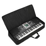Donner 61 Key Keyboard Case, Electric Keyboard Bag Piano Gig Bag, 40"x16"x6" Waterproof 600D Nylon Oxford Black 10MM foam padding