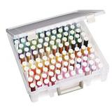 ArtBin 9002AB Super Satchel Box, Portable Craft & Sewing Organizer with Thread Tray, [1] Plastic Storage Case, Clear