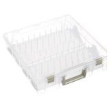 ArtBin 9002AB Super Satchel Box, Portable Craft & Sewing Organizer with Thread Tray, [1] Plastic Storage Case, Clear