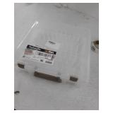 ArtBin 9002AB Super Satchel Box, Portable Craft & Sewing Organizer with Thread Tray, [1] Plastic Storage Case, Clear