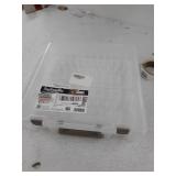 ArtBin 9002AB Super Satchel Box, Portable Craft & Sewing Organizer with Thread Tray, [1] Plastic Storage Case, Clear