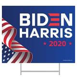 L84WORK Biden 2020 Biden Yard Sign 24" x 18" Corrugated Plastic Joe Biden Harris 2020 Yard Sign with Stakes H-Frame Ground Stake Sign Holder (Blue)