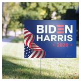 L84WORK Biden 2020 Biden Yard Sign 24" x 18" Corrugated Plastic Joe Biden Harris 2020 Yard Sign with Stakes H-Frame Ground Stake Sign Holder (Blue)