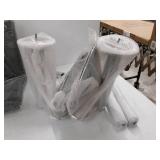 Adjustable Swivel Bar Stools Hydraulic Chair Bar Stools, Set of 2