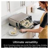 Ninja SP301 Dual Heat Air Fry Countertop 13-in-1 Oven with Extended Height, XL Capacity, Flip Up & Away Capability for Storage Space, with Air Fry Basket, SearPlate, Wire Rack & Crumb Tray, Silver