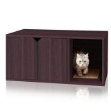 Way Basics Cat Litter Box Enclosed Modern Cat Furniture (Tool-Free Assembly and Uniquely Crafted from Sustainable Non Toxic zBoard Paperboard), Espresso (PET-LITTER-EO), 20.5 x 16.9 x 35.8"