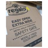 Regalo Easy Open 47-Inch Super Wide Walk Thru Baby Gate, Bonus Kit, Includes 4-Inch and 12-Inch Extension Kit, 4 Pack Pressure Mount Kit and 4 Wall Cups and Mounting Kit , 11 Count (Pack of 1)