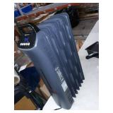 Amazon Basics Portable Digital Radiator Heater with 7 Wavy Fins and Remote Control, Black, 1500W