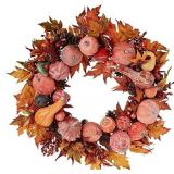 Nearly Natural 4648 Harvest Wreath Fall, 28-Inch, Gold