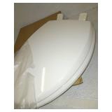 Elongated Enameles wood toilet seat