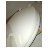 Elongated Enameles wood toilet seat