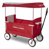 Radio Flyer 3-In-1 EZ Folding, Outdoor Collapsible Wagon for Kids & Cargo, Red