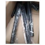 ZOBER Premium Wooden Coat Rack Free Standing, with 6 Hooks Lacquered Pine Wood Tree Coat Rack Stand for Coats, Hats, Scarves, Clothes, and Handbags - (Black