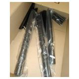 ZOBER Premium Wooden Coat Rack Free Standing, with 6 Hooks Lacquered Pine Wood Tree Coat Rack Stand for Coats, Hats, Scarves, Clothes, and Handbags - (Black