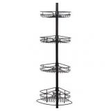Zenna Home Shower Tension Pole Caddy, Bronze