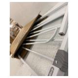 Easy Step Metal Walk-through Safety Gate, color:White