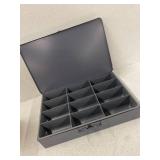Durham 202-95-IND Gray Cold Rolled Steel Individual Small Scoop Box, 13-3/8" Width x 2" Height x 9-1/4" Depth, 24 Compartment
