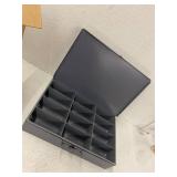 Durham 202-95-IND Gray Cold Rolled Steel Individual Small Scoop Box, 13-3/8" Width x 2" Height x 9-1/4" Depth, 24 Compartment