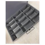 Durham 202-95-IND Gray Cold Rolled Steel Individual Small Scoop Box, 13-3/8" Width x 2" Height x 9-1/4" Depth, 24 Compartment