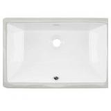 1181CBW White Rectangular Porcelain Undermount Lavatory Bathroom Sink Size 18 1/2 X 11