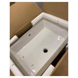 1181CBW White Rectangular Porcelain Undermount Lavatory Bathroom Sink Size 18 1/2 X 11