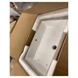 1181CBW White Rectangular Porcelain Undermount Lavatory Bathroom Sink Size 18 1/2 X 11