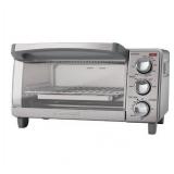 BLACK+DECKER 4-Slice Toaster Oven, Easy Controls, Stainless Steel, TO1760SS