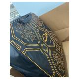 Flying Bird Car Seat Cover Pu Leather front and rear seat protection fit car SUV 5 seat (black-red)