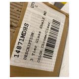 3 Tier Glass Shelf M2 chrome/Clear (1QTY)