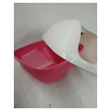 Cat Litter Box, Domed White and Pink