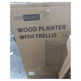 Wood planter With Trellis 1PC