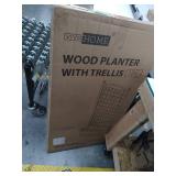 Wood planter With Trellis 1PC