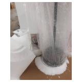 Henn&Hart Traditional Metal Table Lamp with Fabric Shade in Blackened Bronze