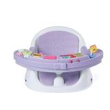 Infantino Music & Lights 3-in-1 Discovery Seat for Girls - Christmas Gift for Sensory Exploration for Babies and Toddlers, Convertible Booster, Feeding Chair with Electronic Piano