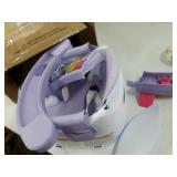 Infantino Music & Lights 3-in-1 Discovery Seat for Girls - Christmas Gift for Sensory Exploration for Babies and Toddlers, Convertible Booster, Feeding Chair with Electronic Piano